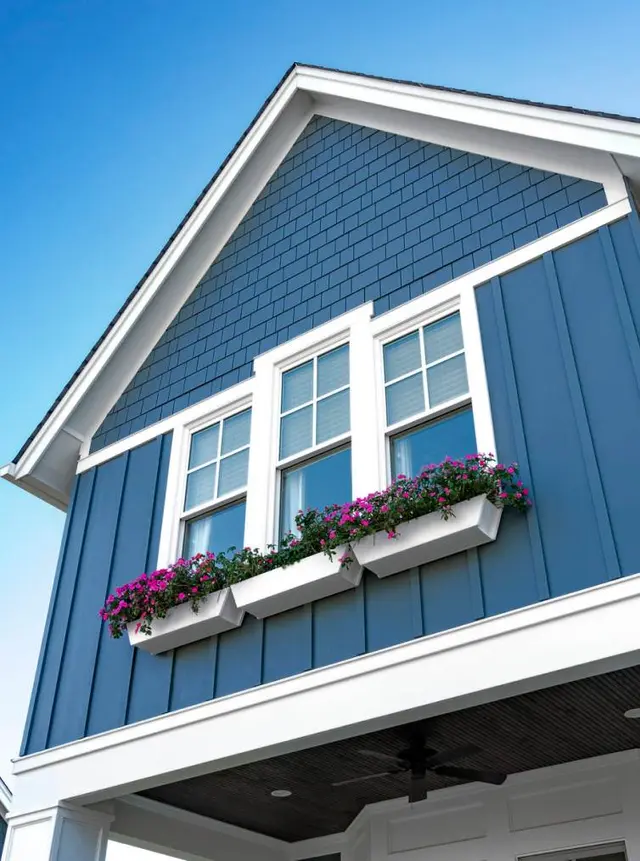 James Hardie board and batten and shingle siding on a Beaverton area home